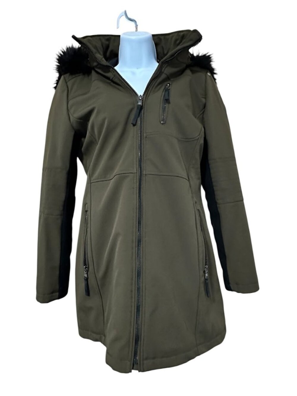 Calvin Klein Weather-Resistant Softshell Fashion Coat - Size Medium - Picture 9 of 9